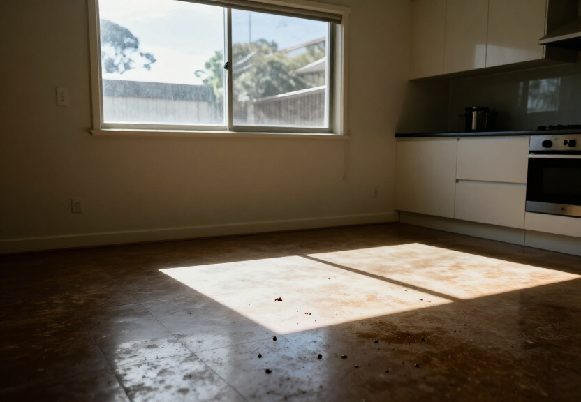 Rodent infestation in a Waverley kitchen before treatment